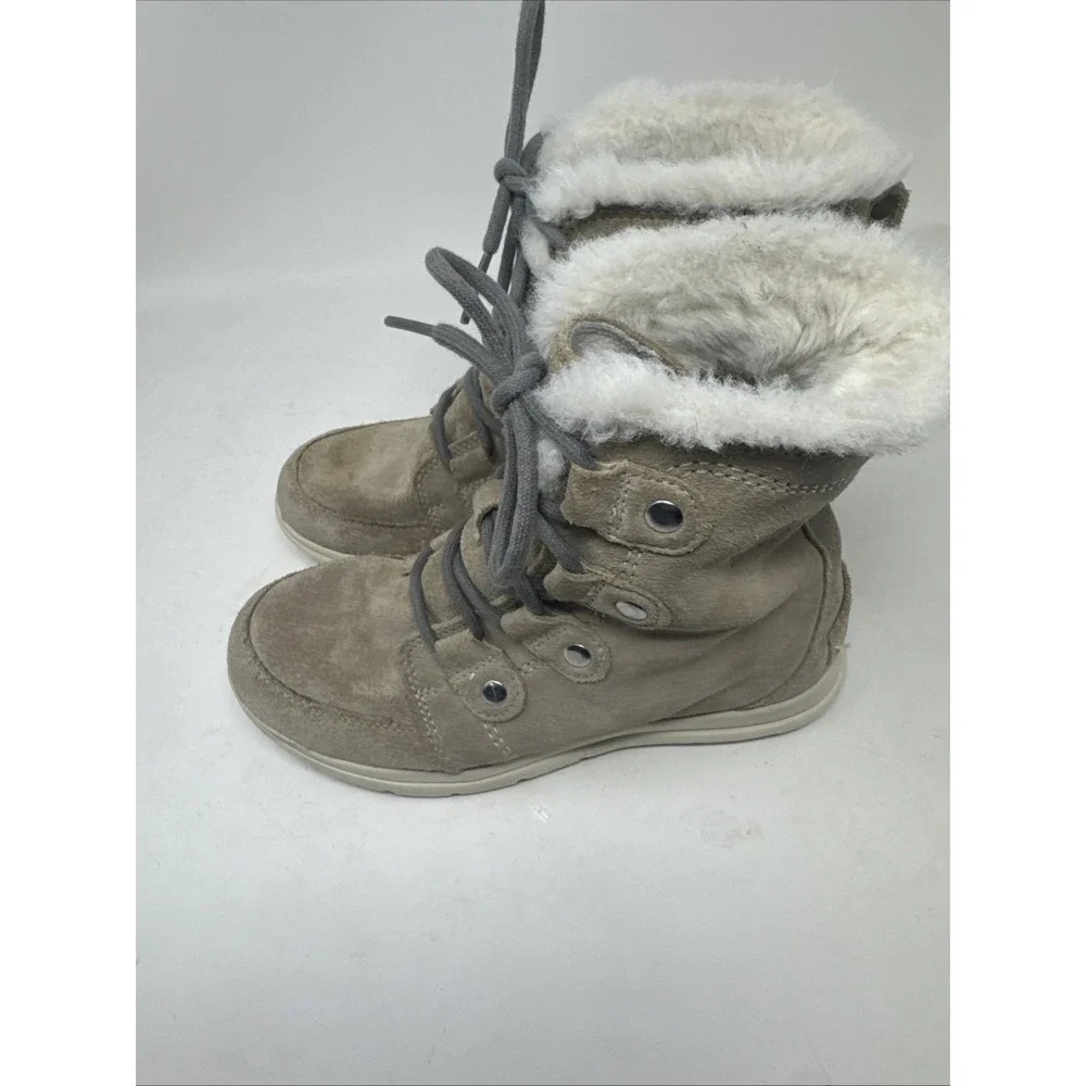 Sorel Explorer NL3424-271 Ivory Gray Waterproof Insulated Boots Womens 7.5